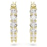 Anneaux d'oreilles Matrix Vittore, Taille ronde, Blanches, Placage de ton or - Swarovski, 5733398