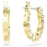 Anneaux d'oreilles Matrix Vittore, Taille ronde, Blanches, Placage de ton or - Swarovski, 5733398