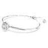 Dextera bangle, Round cut, White, Rhodium plated - Swarovski, 5733399
