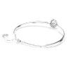 Dextera bangle, Round cut, White, Rhodium plated - Swarovski, 5733399