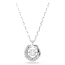 Přívěsek Dextera, Kulatý výbrus, Bílá, Pokoveno rhodiem - Swarovski, 5733400
