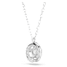Přívěsek Dextera, Kulatý výbrus, Bílá, Pokoveno rhodiem - Swarovski, 5733400