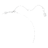 Přívěsek Dextera, Kulatý výbrus, Bílá, Pokoveno rhodiem - Swarovski, 5733400