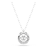 Přívěsek Dextera, Kulatý výbrus, Bílá, Pokoveno rhodiem - Swarovski, 5733400