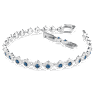 Una Angelic Tennisブレスレット, ラウンドカット, ブルー, ロジウム・プレーティング - Swarovski, 5733401