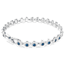 Bracciale Tennis Una Angelic, Taglio Round, Blu, Placcato rodio - Swarovski, 5733401