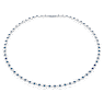 Una Angelic Tennis necklace, Round cut, Blue, Rhodium plated - Swarovski, 5733402