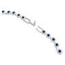 Una Angelic Tennis necklace, Round cut, Blue, Rhodium plated - Swarovski, 5733402