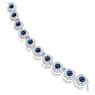 Una Angelic Tennis necklace, Round cut, Blue, Rhodium plated - Swarovski, 5733402