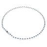 Una Angelic Tennis necklace, Round cut, Blue, Rhodium plated - Swarovski, 5733402