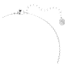 Bella V pendant, Round cut, Pink, Rhodium plated - Swarovski, 5734230