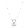 Bella V pendant, Round cut, Pink, Rhodium plated - Swarovski, 5734230