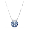 Pendentif Bella V, Taille ronde, Bleu, Métal rhodié - Swarovski, 5734232