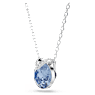 Pendentif Bella V, Taille ronde, Bleu, Métal rhodié - Swarovski, 5734232