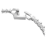 Imber Emily Tennis bracelet, Round cut, Black, Rhodium plated - Swarovski, 5734238