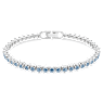 Bransoletka Tennis Imber Emily, Szlif okrągły, Niebieska, Powłoka z rodu - Swarovski, 5734239