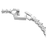 Imber Emily Tennis bracelet, Round cut, Blue, Rhodium plated - Swarovski, 5734239
