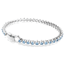 Bransoletka Tennis Imber Emily, Szlif okrągły, Niebieska, Powłoka z rodu - Swarovski, 5734239