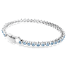 Imber Emily Tennis bracelet, Round cut, Blue, Rhodium plated - Swarovski, 5734239
