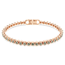 Imber Emily Tennis bracelet, Round cut, Black, Rose gold-tone plated - Swarovski, 5734240