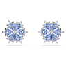 Magic Oorknopjes, Sneeuwvlok, Blauw, Rodium toplaag - Swarovski, 5734242