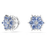 Magic Oorknopjes, Sneeuwvlok, Blauw, Rodium toplaag - Swarovski, 5734242