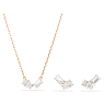 Set Mesmera, Taglio Pear, Taglio ottagonale, Bianco, Placcato color oro rosa - Swarovski, 5734246