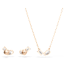 Set Mesmera, Taglio Pear, Taglio ottagonale, Bianco, Placcato color oro rosa - Swarovski, 5734246