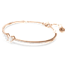 Mesmera bangle, Mixed cuts, White, Rose gold-tone plated