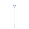 Y-verižica Stilla Attract, Okrogli rez, Modra, Prevleka iz rodija - Swarovski, 5734249