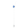 Y-verižica Stilla Attract, Okrogli rez, Modra, Prevleka iz rodija - Swarovski, 5734249