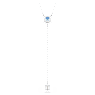 Colier în Y Stilla Attract, Tăietură rotundă, Albastru, Placat cu rodiu - Swarovski, 5734249