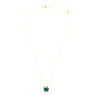 Bella V pendant, Round cut, Green, Gold-tone plated - Swarovski, 5735387
