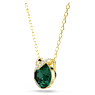Bella V pendant, Round cut, Green, Gold-tone plated - Swarovski, 5735387