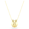 Bella V pendant, Round cut, Green, Gold-tone plated - Swarovski, 5735387