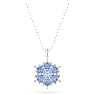 Magic pendant, Snowflake, Blue, Rhodium plated - Swarovski, 5735399