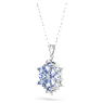 Magic pendant, Snowflake, Blue, Rhodium plated - Swarovski, 5735399
