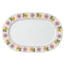 Idyllia platter, Porcelain, Crystal print motif, Lily citron, Small, Multicolored - Swarovski, 5735520