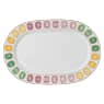 Idyllia platter, Porcelain, Crystal print motif, Gemstone, Large, Multicolored - Swarovski, 5735521