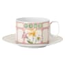Idyllia teacup with saucer, Porcelain, Crystal print motif, Bouquet, Multicolored - Swarovski, 5735524