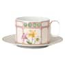 Idyllia Kombi-Tasse mit Untertasse, Porzellan, Kristallines Printmotiv, Strauß, Mehrfarbig - Swarovski, 5735525