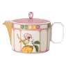 Idyllia teapot, Porcelain, Crystal print motif, Flycatcher, Small, Multicolored - Swarovski, 5735526