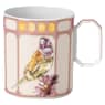 Idyllia mug, Porcelain, Crystal print motif, Finch, Pink - Swarovski, 5735532