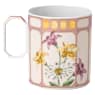 Idyllia mug, Porcelain, Crystal print motif, Finch, Pink - Swarovski, 5735532
