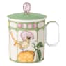 Idyllia mug, Porcelain, Crystal print motif, flycatcher, Green - Swarovski, 5735534