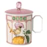 Idyllia mug, Porcelain, Crystal print motif, Flycatcher, Pink - Swarovski, 5735535