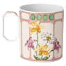 Idyllia mug, Porcelain, Crystal print motif, Flycatcher, Pink - Swarovski, 5735535