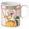Idyllia mug, Porcelain, Crystal print motif, Flycatcher, Pink - Swarovski, 5735535