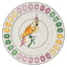 Plato ovalado Idyllia, Porcelana, Motivo de impresión de cristal, cacatúa, Multicolor - Swarovski, 5735537
