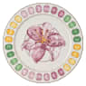 Idyllia service plate, Porcelain, Crystal print motif, Lily, Multicolored - Swarovski, 5735538